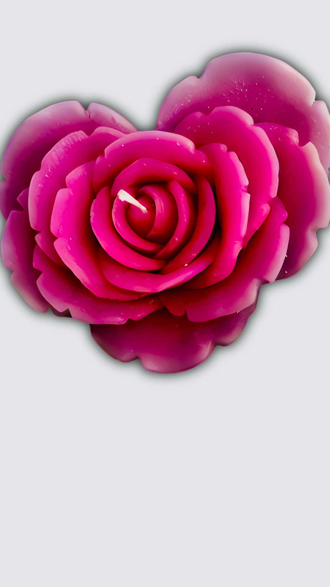 Large heart flower candle