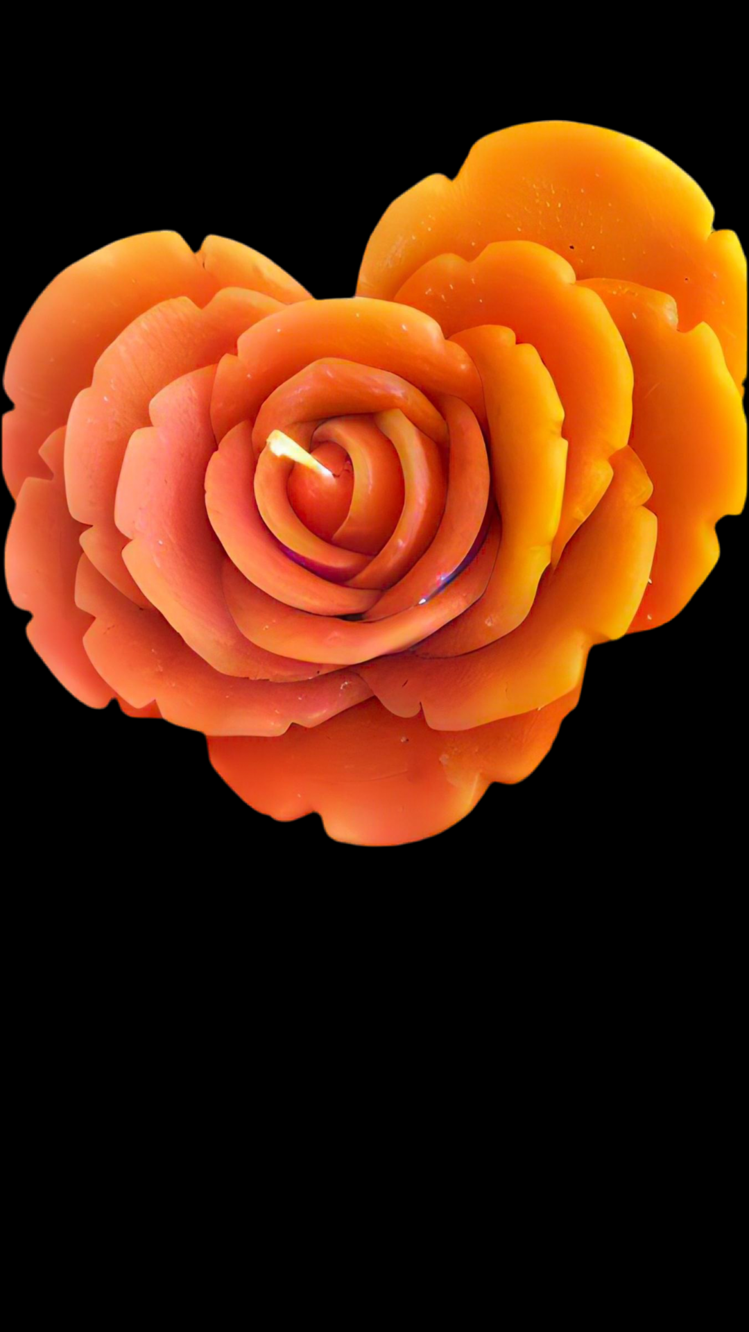 Large heart flower candle