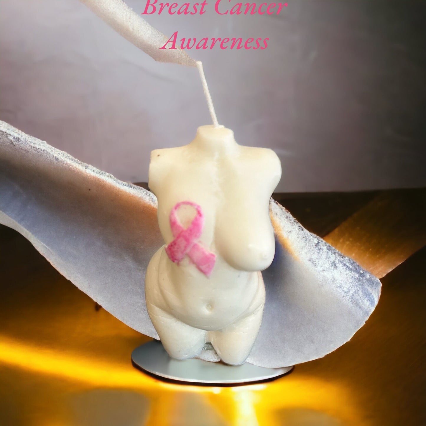 Lighting Hope Breast Cancer Awareness Candle